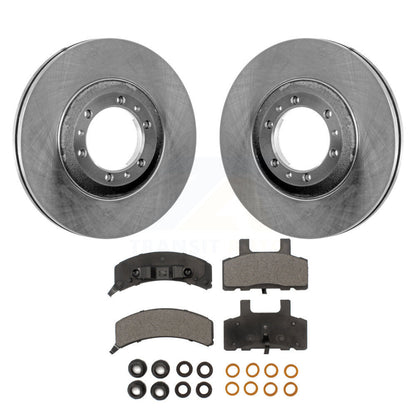 Rotor de frein à disque avant et Kit de plaquettes semi-métalliques pour Cadillac DeVille Fleetwood 6