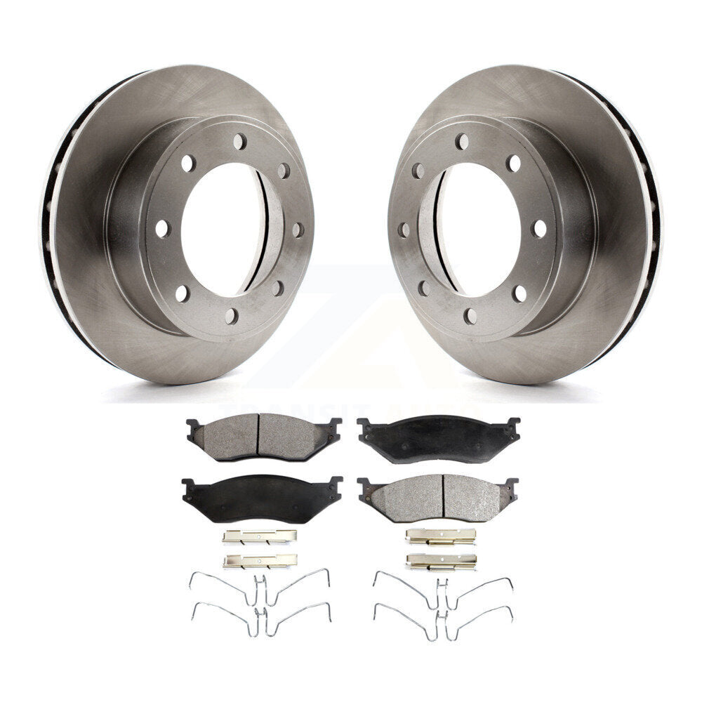 Kit de rotor de frein avant et de plaquettes semi-métalliques pour Ford F-450 Super Duty F-55 1999