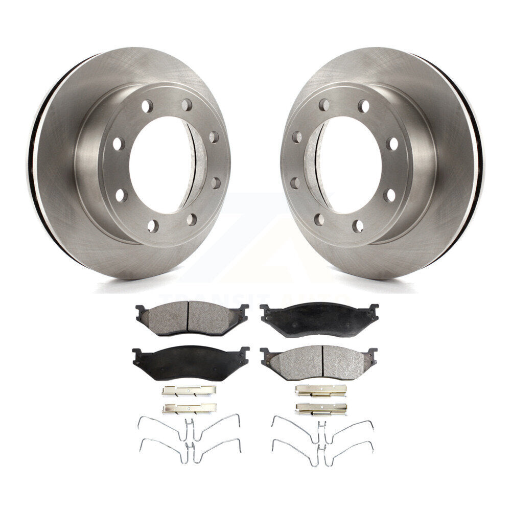 Kit de rotor de frein à disque avant et de plaquettes semi-métalliques pour Ford F-550 Super Duty F-45
