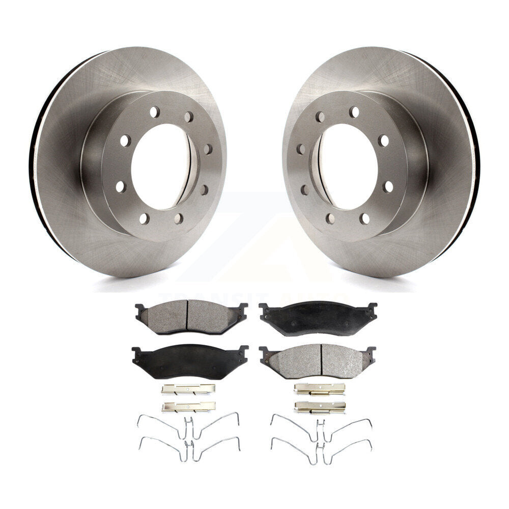 Rotors de frein avant et Kit de plaquettes semi-métalliques pour Ford E-550 Super Duty F-450 F-55