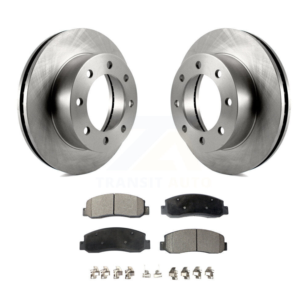 Kit de rotor de frein à disque avant et de plaquettes semi-métalliques pour Ford F-250 Super Duty F-35