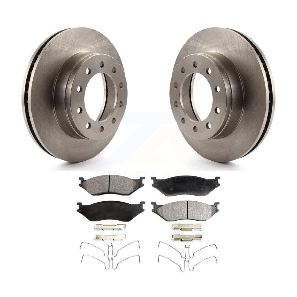Rotors de frein avant et Kit de plaquettes semi-métalliques pour Ford F-450 Super Duty F-550 CF50