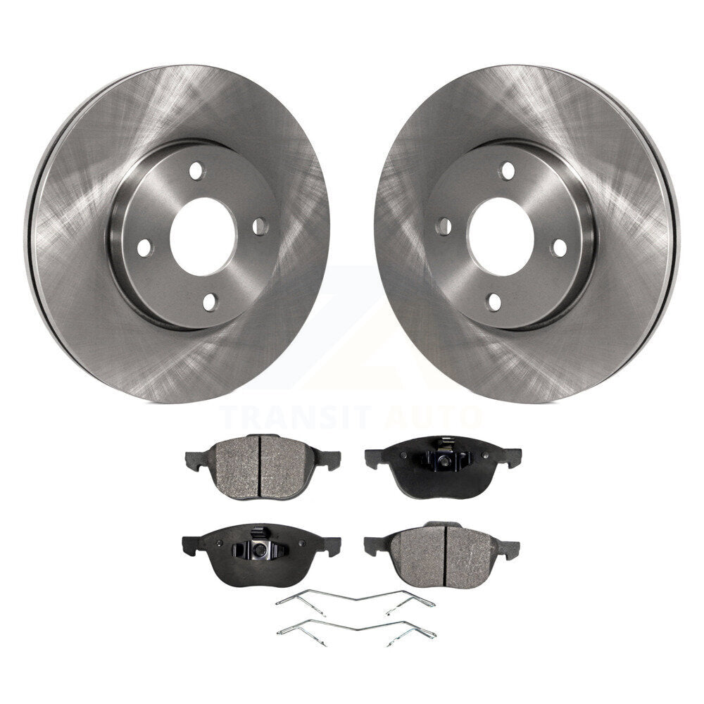 Kit de disques de frein à disque avant et plaquettes semi-métalliques pour Ford Focus 2005-2007