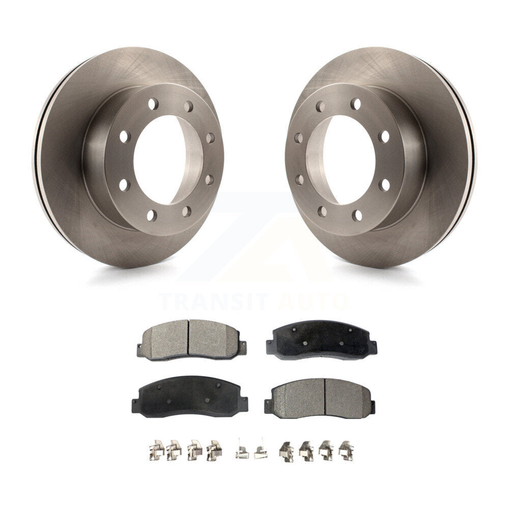 Kit de rotor de frein à disque avant et de plaquettes semi-métalliques pour Ford F-350 Super Duty F-45