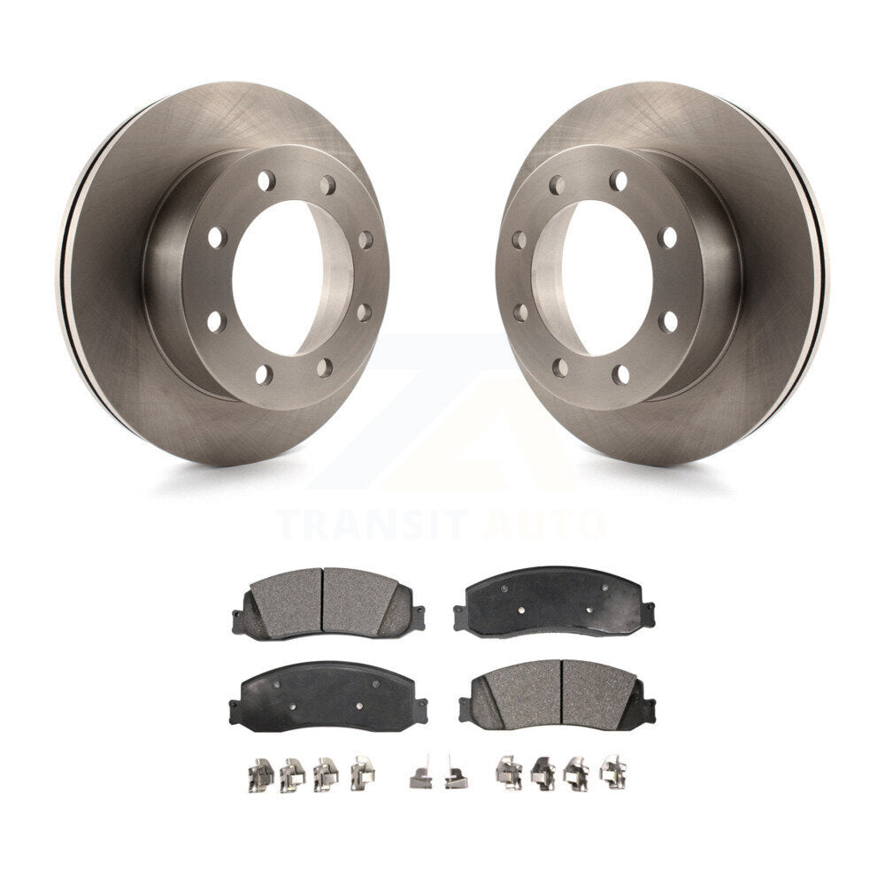 Kit de plaquettes semi-métalliques de rotors de frein à disque avant pour Ford F-350 Super Duty 4W 2012