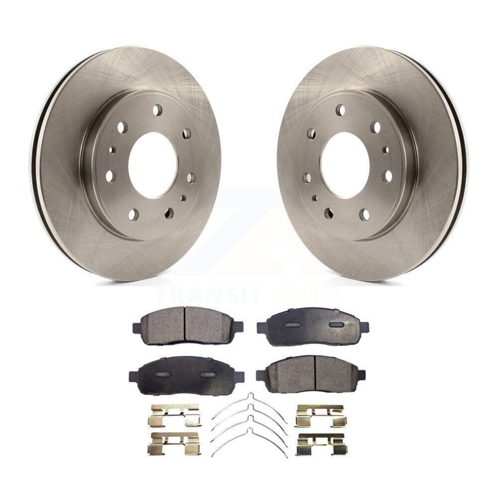 Rotors de frein avant et kit de plaquettes semi-métalliques pour Ford F-150 2009 avec roue à 7 écrous