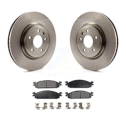 Kit de disques de frein à disque avant et plaquettes semi-métalliques pour Lincoln MKS 2009-2010