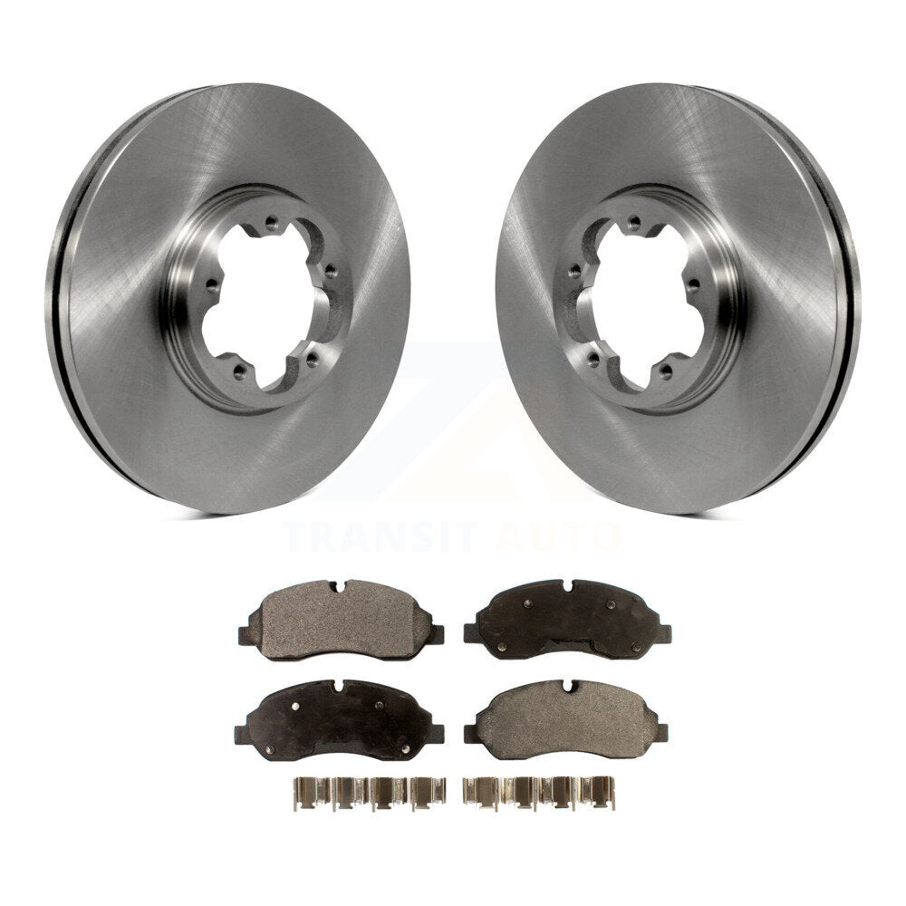 Rotors de frein à disque avant et Kit de plaquettes semi-métalliques pour Ford Transit-250 Transit-15