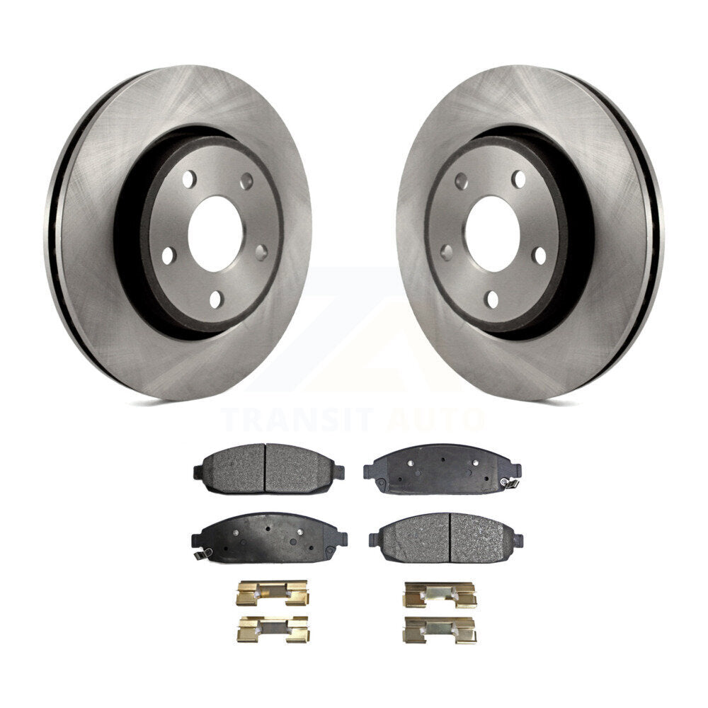 Rotor de frein à disque avant et Kit de plaquettes semi-métalliques pour Jeep Grand Cherokee Commande