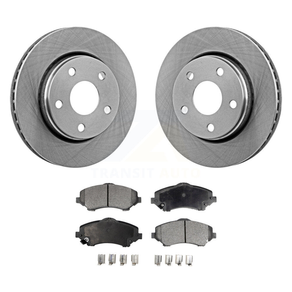 Kit de rotors de frein à disque avant et plaquettes semi-métalliques pour Jeep Wrangler JK