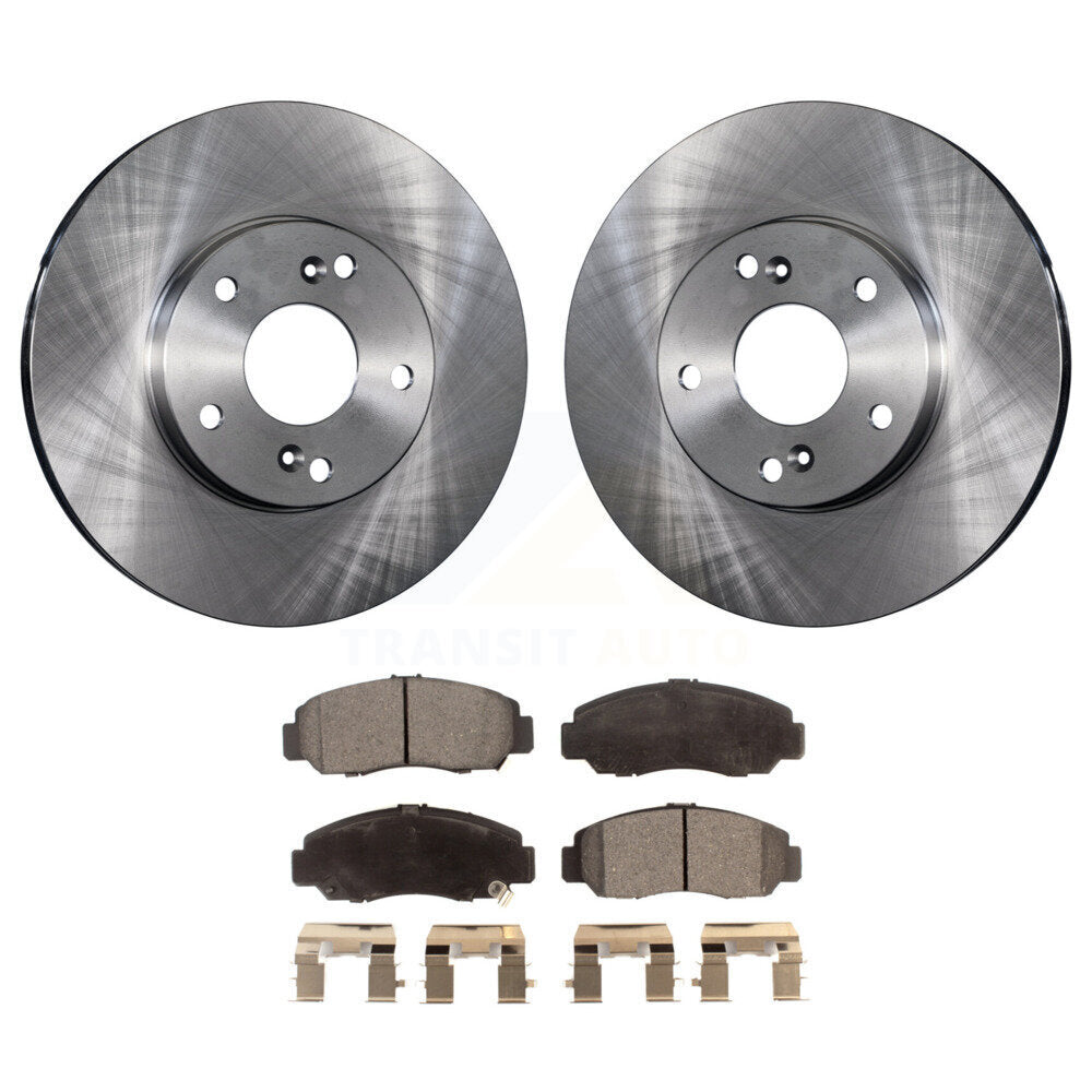 Rotors de frein à disque avant et Kit de plaquettes semi-métalliques pour Honda Civic Accord Acura CS