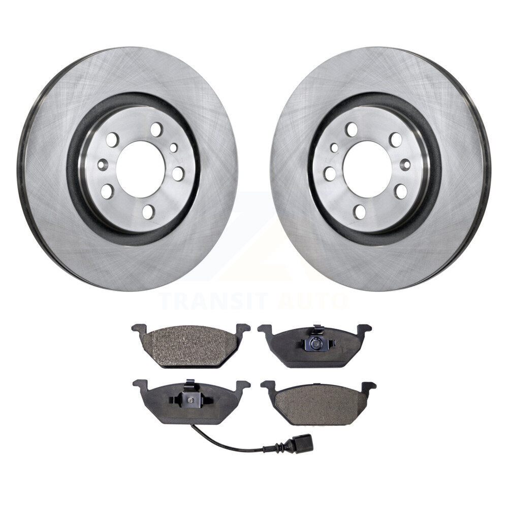 Rotors de frein avant et Kit de plaquettes semi-métalliques pour Volkswagen Jetta Golf Beetle Cit