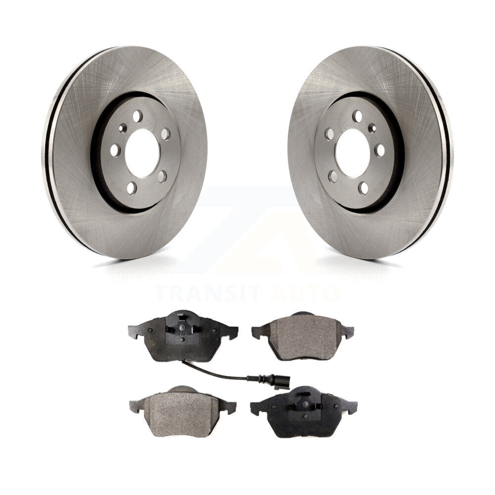 Rotors de frein à disque avant et Kit de plaquettes semi-métalliques pour Volkswagen Jetta Golf Beetl
