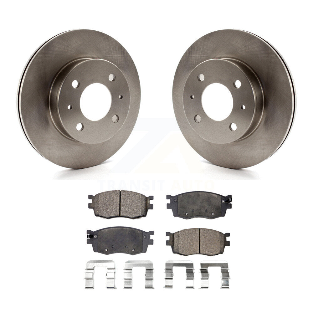 Kit de rotor de frein à disque avant et de plaquettes semi-métalliques pour Hyundai Accent Hatchbac 2006