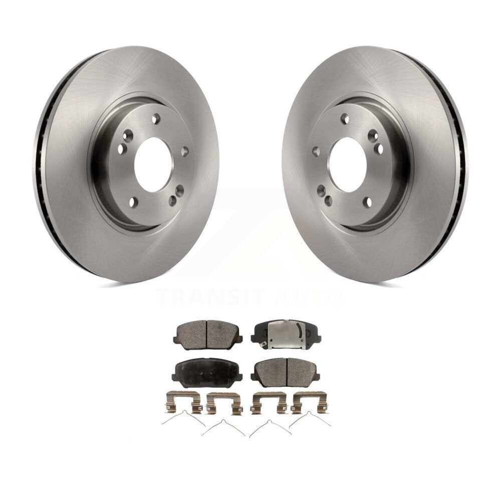 Rotors de frein avant et Kit de plaquettes semi-métalliques pour Kia Forte Forte5 Hyundai Veloste