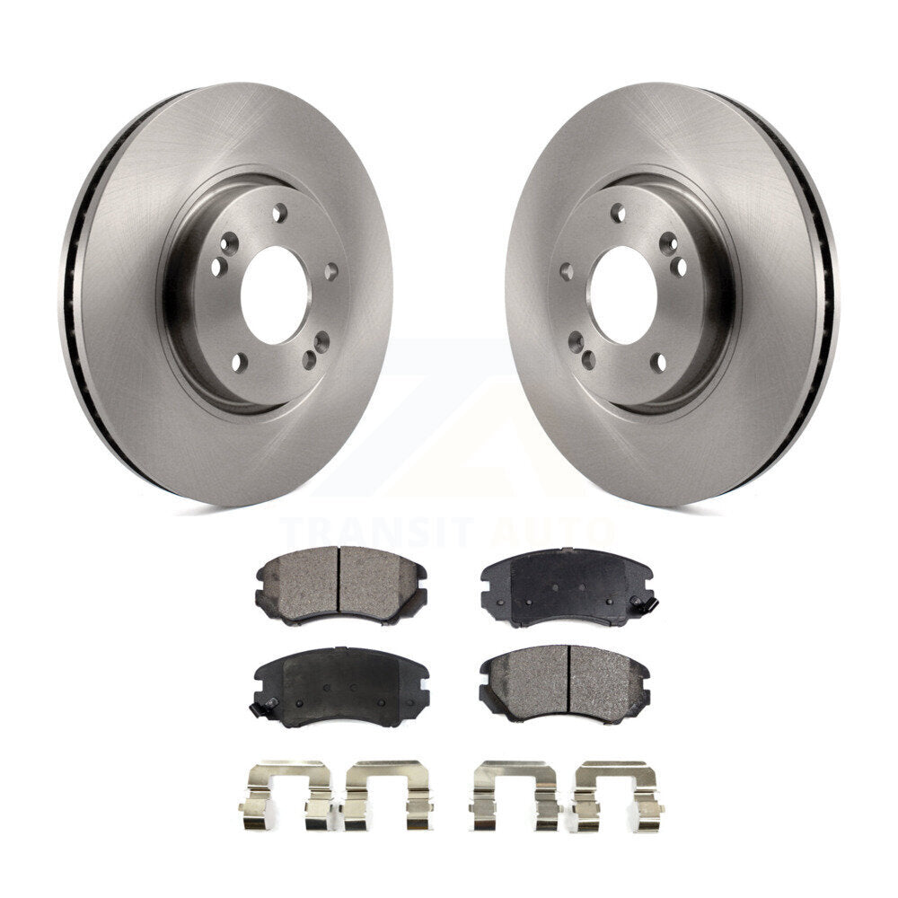 Rotor de frein à disque avant et Kit de plaquettes semi-métalliques pour Hyundai Sonata 3.3 2006 – 2010