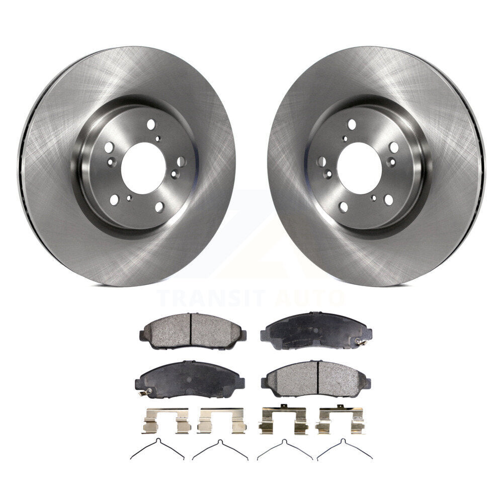 Rotor de frein à disque avant et Kit de plaquettes semi-métalliques pour Honda Pilot Acura MDX RLX ZD