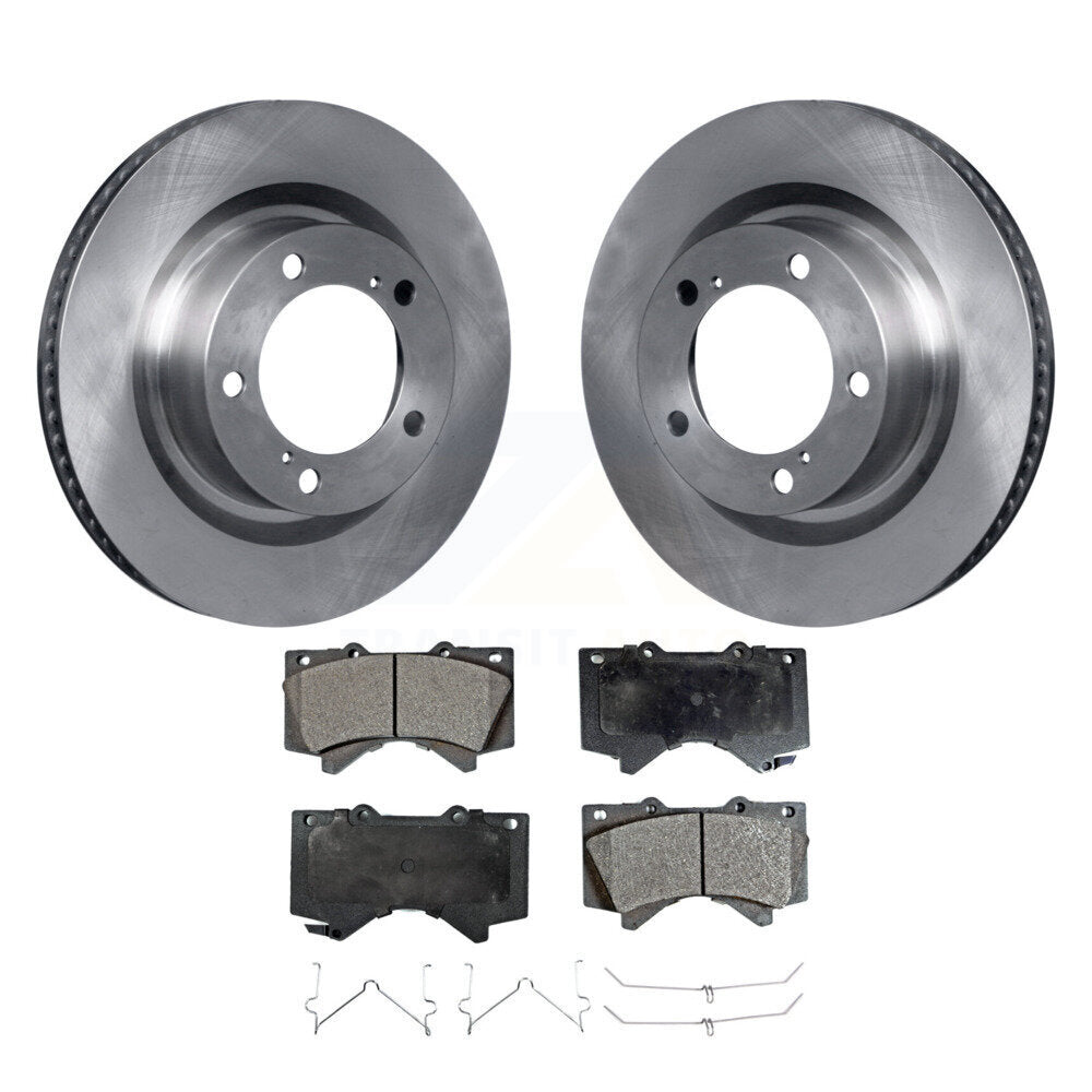 Rotors de frein avant et Kit de plaquettes semi-métalliques pour Toyota Tundra Sequoia Lexus LX57
