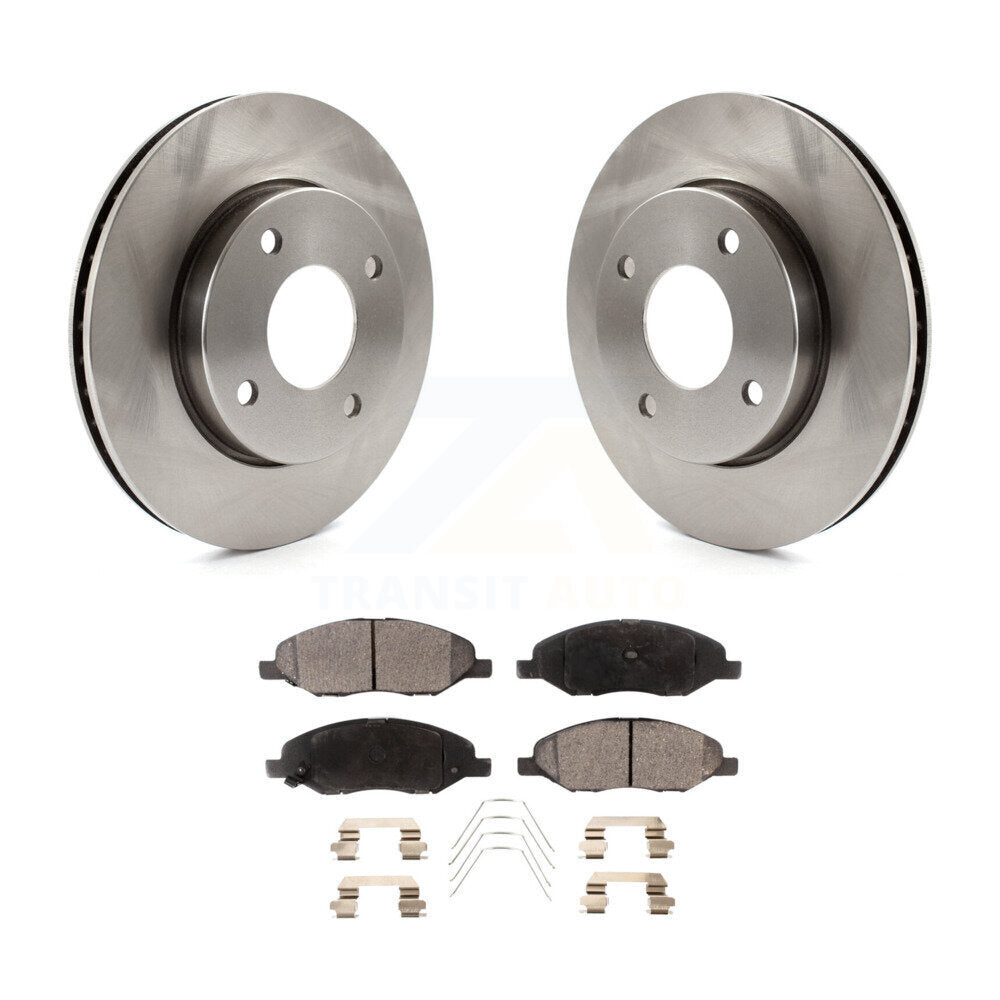 Kit de rotor de frein à disque avant et de plaquettes semi-métalliques pour Nissan Versa 1.6 2009-2011