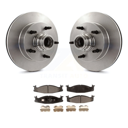 Kit de plaquettes semi-métalliques de moyeu de rotors de frein à disque avant pour Ford F-150 E-150 Econolin