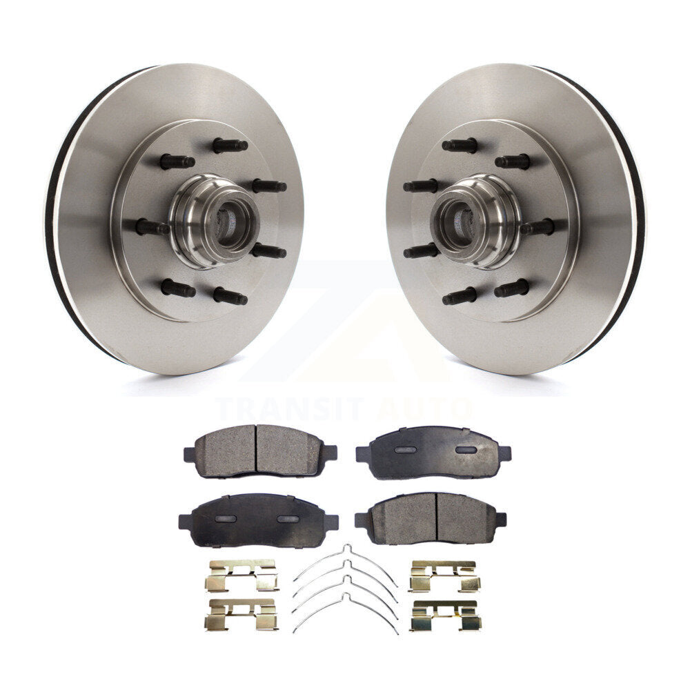 Kit de moyeu de rotors de frein à disque avant et de plaquettes semi-métalliques pour Ford F-150 RWD 2004
