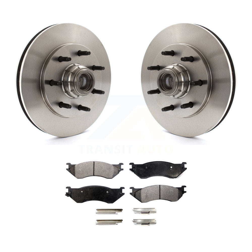 Rotors de frein à disque avant et Kit de plaquettes semi-métalliques pour Ford F-150 F-250 HD Heritag