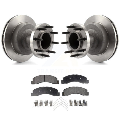 Kit de moyeu de rotors de frein à disque avant et de plaquettes semi-métalliques pour Ford F-350 Super Dut