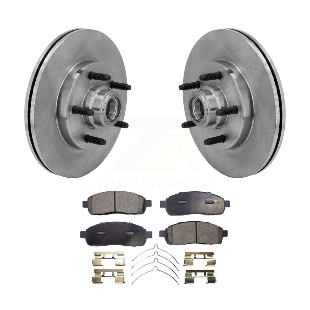 Kit de plaquettes de frein semi-métalliques pour rotors de frein avant, pour Ford F-150 RWD 04, avec roue à 5 écrous