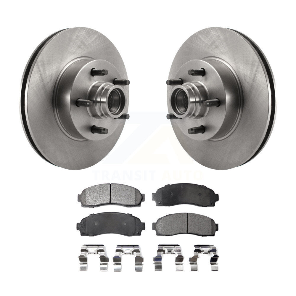 Kit de moyeu de rotor de frein à disque avant et de plaquettes semi-métalliques pour Ford Ranger RW 2010-2011