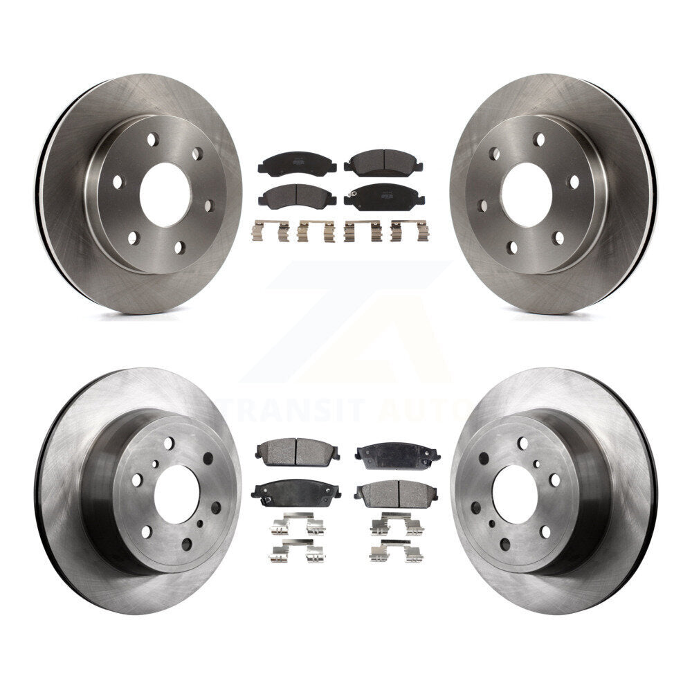 Kit de disques de frein à disque avant et arrière et plaquettes semi-métalliques pour GMC Sierra 1500