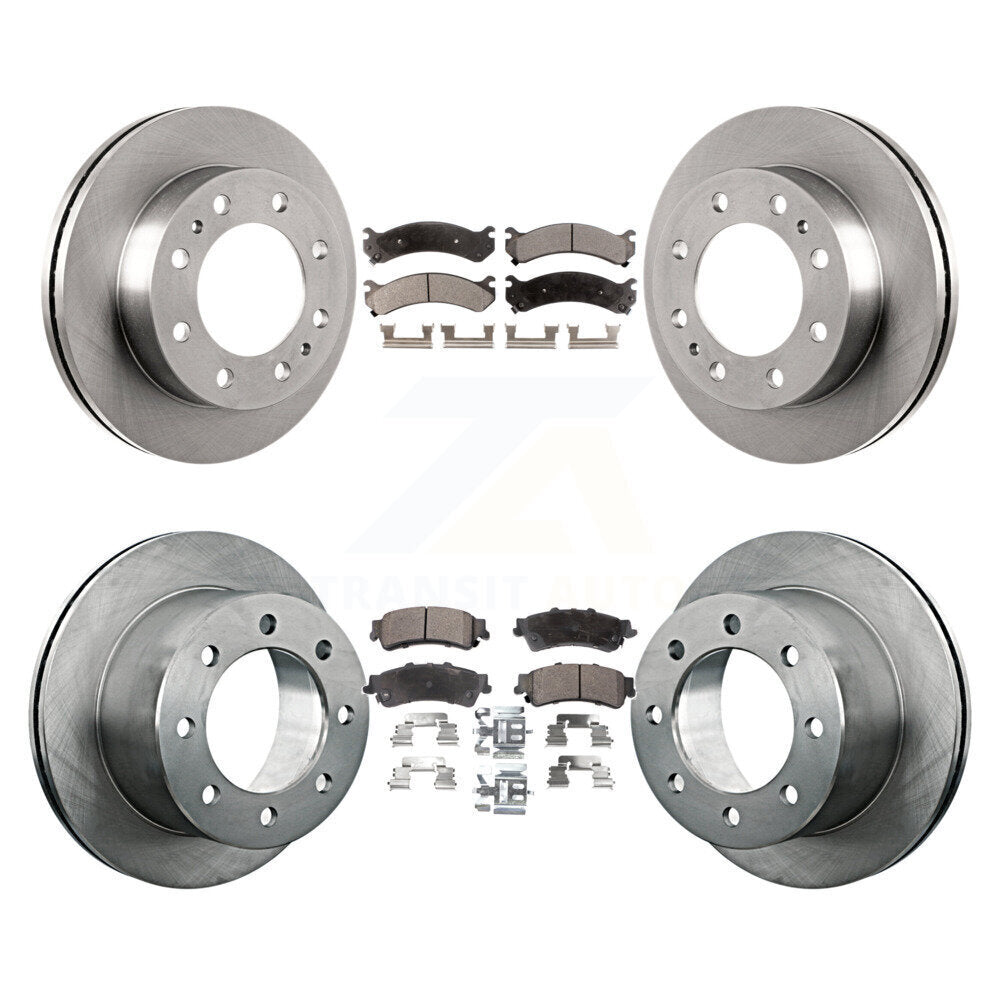 Kit de rotors de frein à disque avant et arrière et plaquettes semi-métalliques pour GMC Sierra 350 2001
