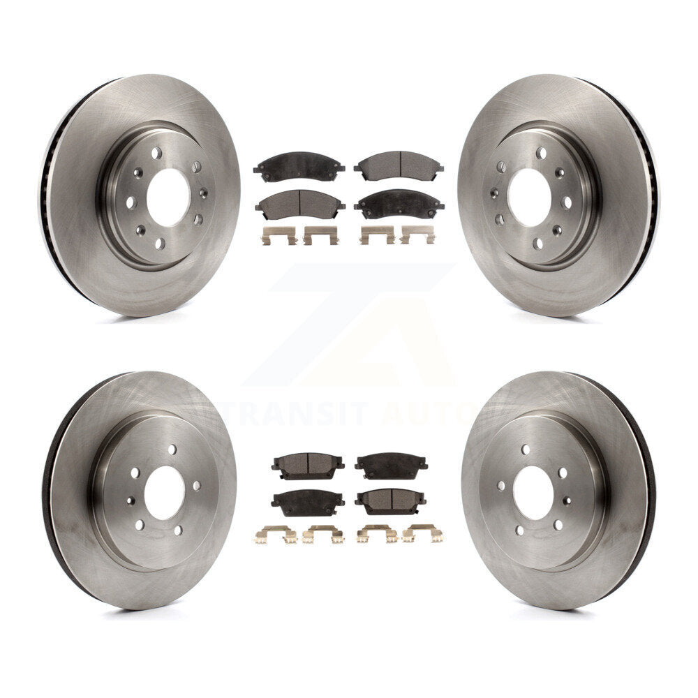 Kit de rotor de frein avant et arrière et plaquettes semi-métalliques pour Cadillac CTS Bas 2006 – 2007