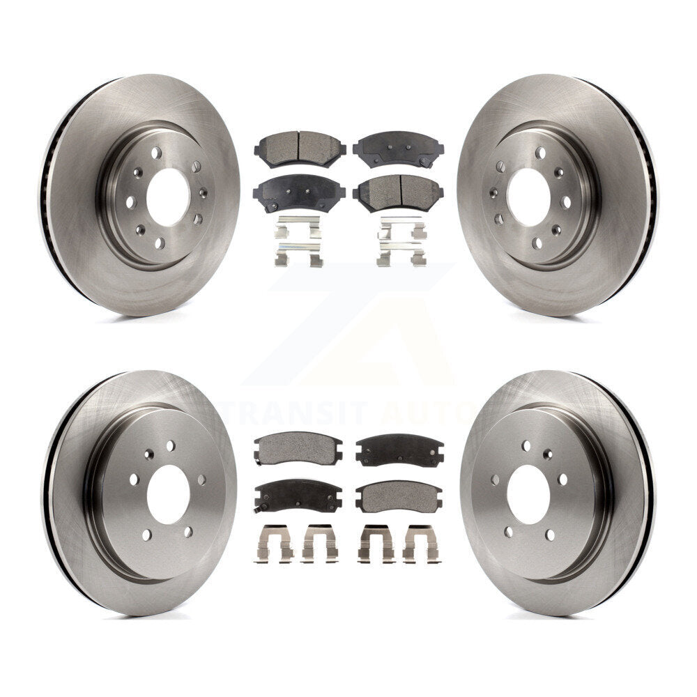 Kit de rotors de frein à disque avant et arrière et plaquettes semi-métalliques pour Cadillac Séville