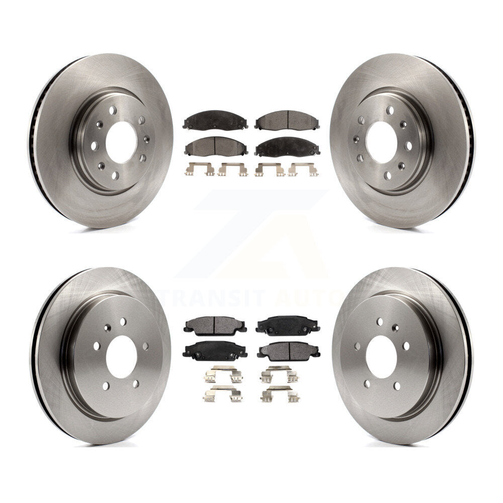 Kit de disques de frein à disque avant et arrière et plaquettes semi-métalliques pour Cadillac CTS