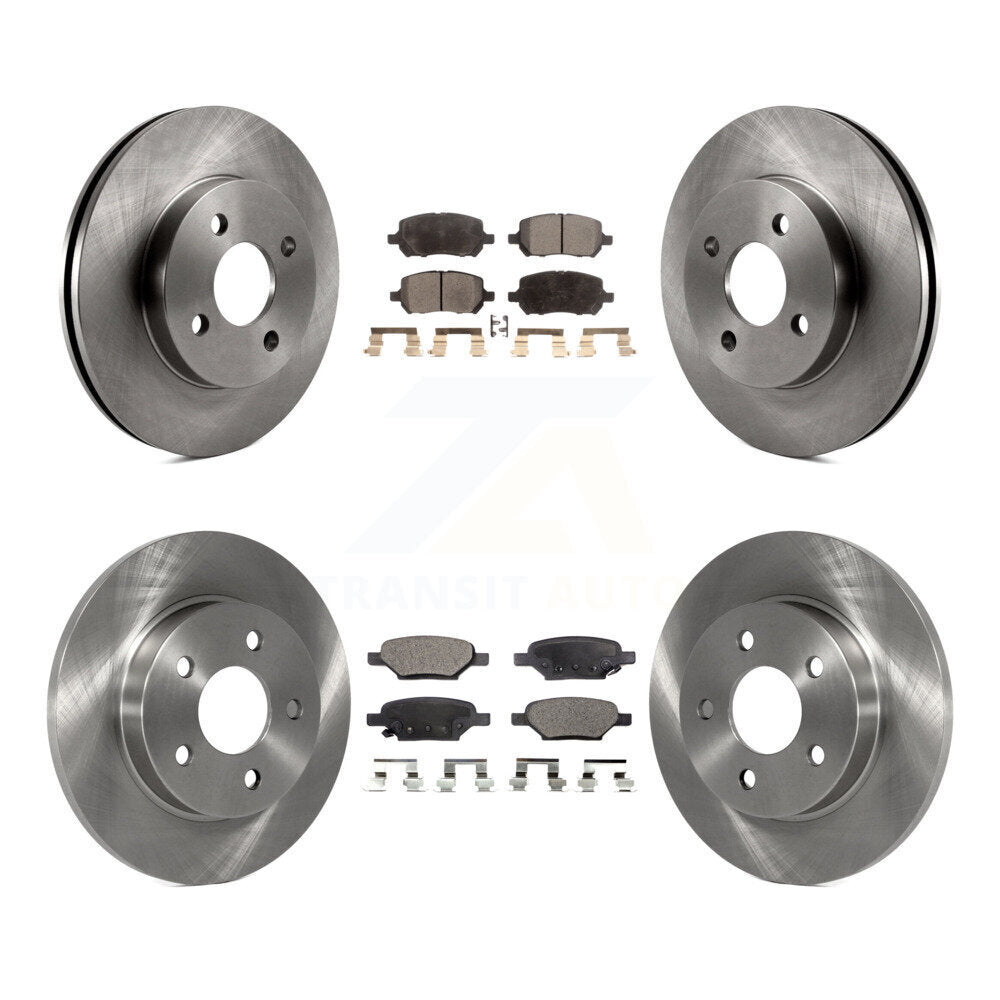 Kit de rotors de frein à disque avant et arrière et plaquettes semi-métalliques pour Pontiac G5 Pursuit