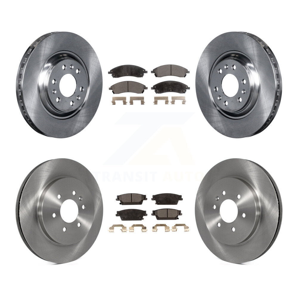 Kit de rotors de frein à disque avant et arrière et plaquettes semi-métalliques pour Cadillac SRX