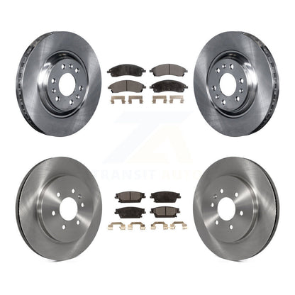 Kit de rotors de frein à disque avant et arrière et plaquettes semi-métalliques pour Cadillac SRX