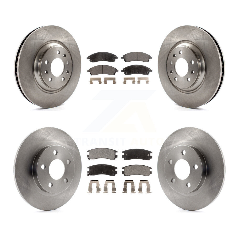 Kit de rotor de frein avant et arrière et plaquettes semi-métalliques pour Pontiac Bonneville GX 2004