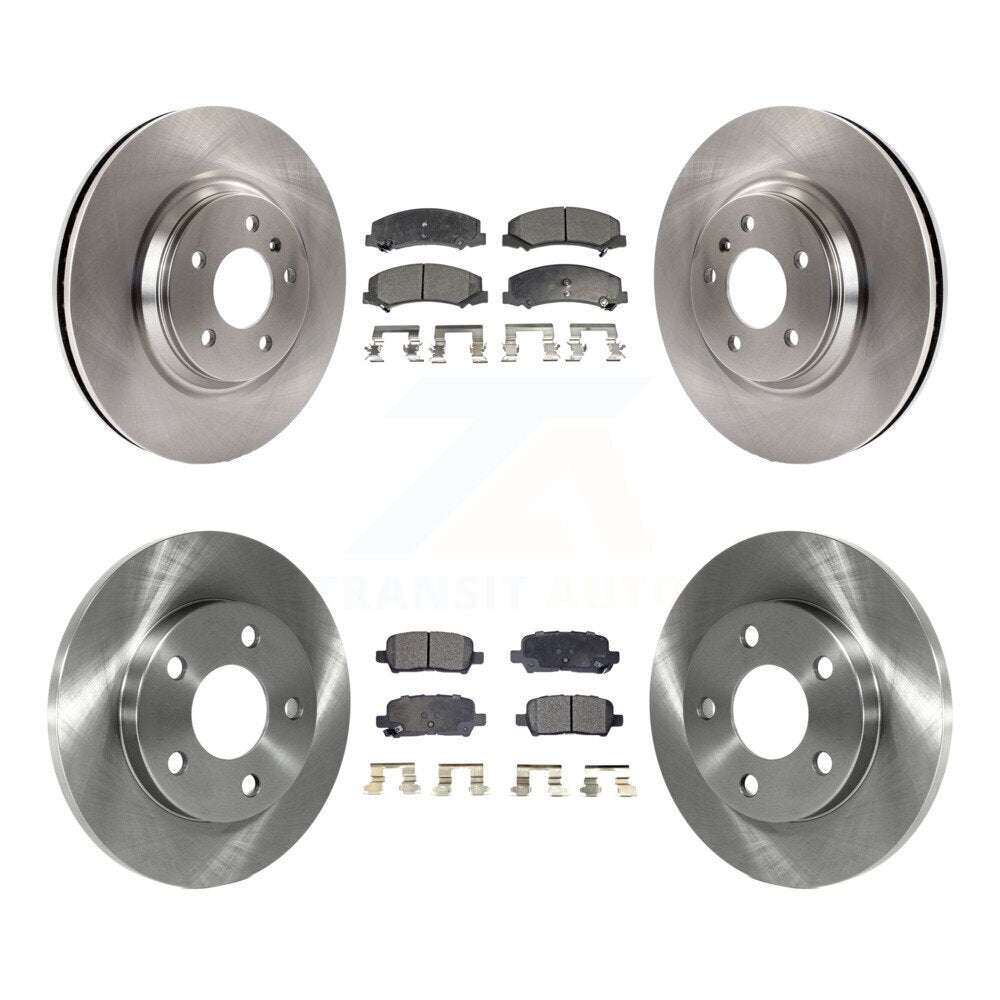Rotor de frein à disque avant et arrière et Kit de plaquettes semi-métalliques pour Chevrolet Impala Limite