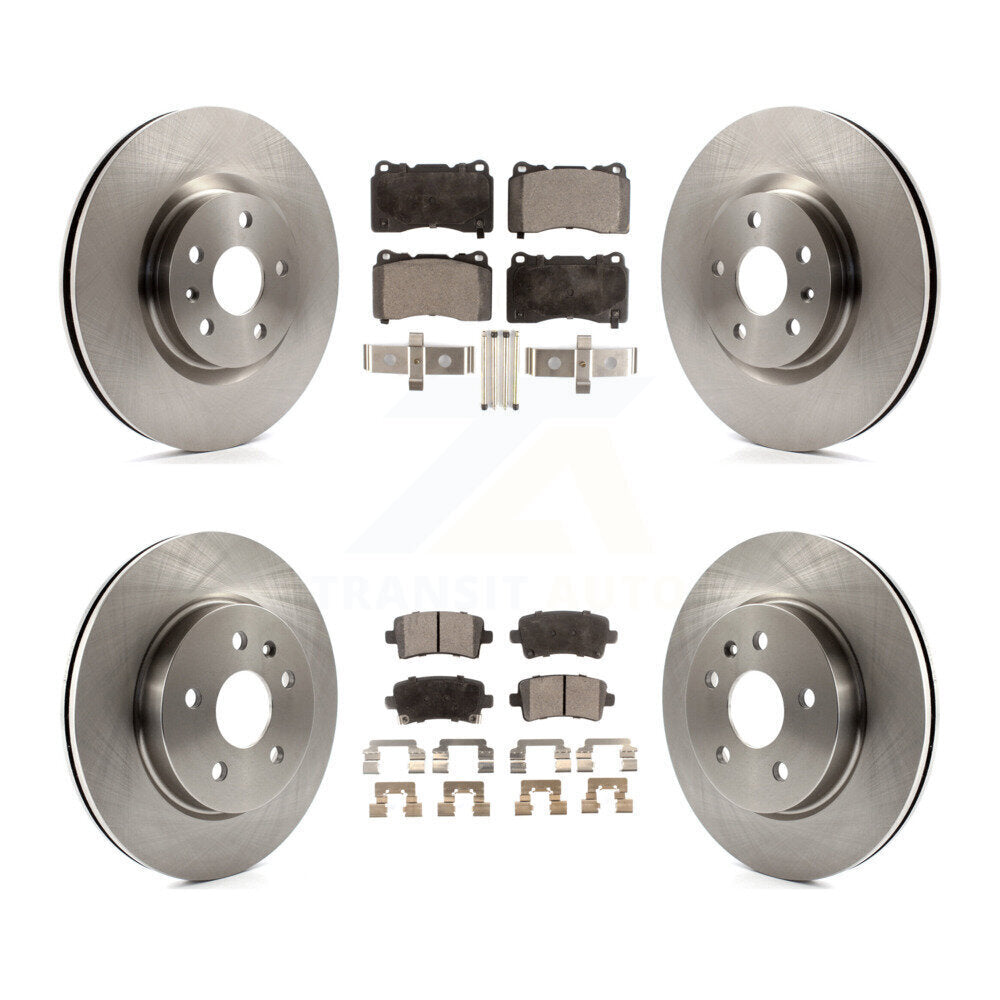 Kit de rotors de frein à disque avant et arrière et plaquettes semi-métalliques pour Cadillac XTS