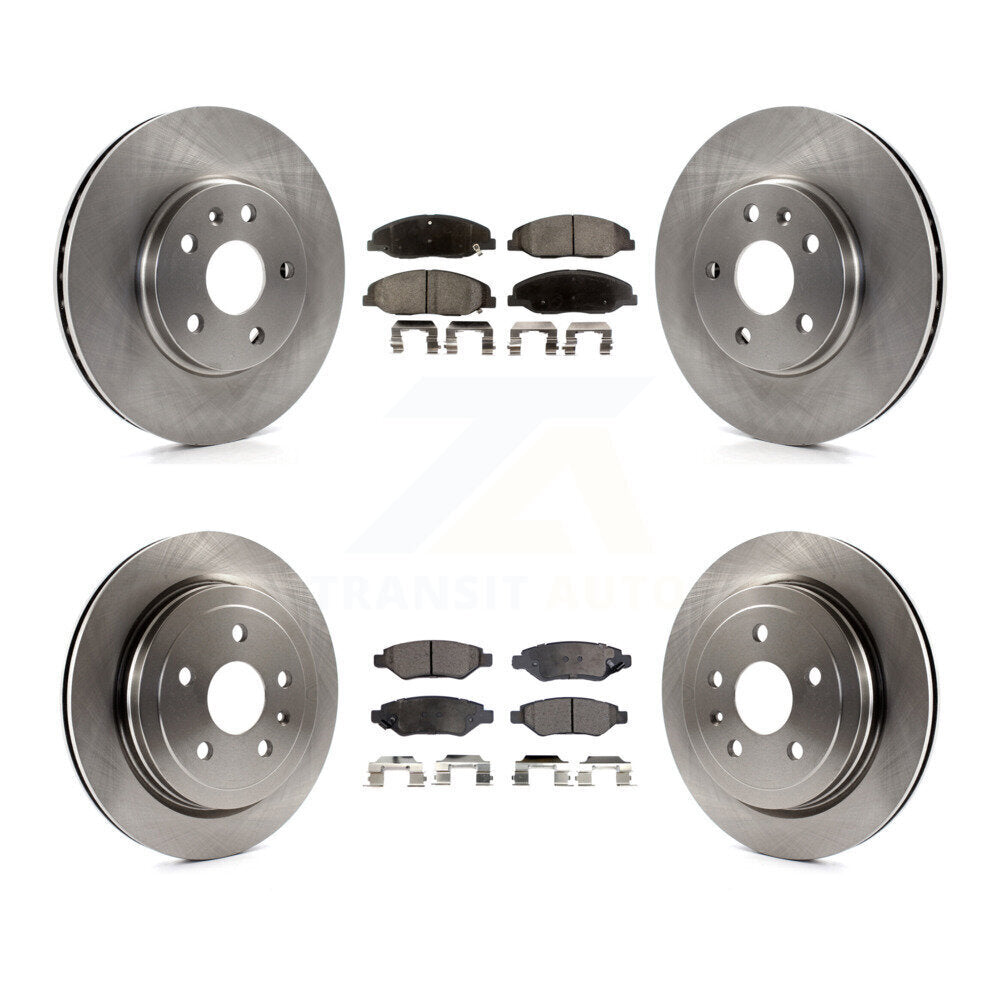 Kit de disques de frein à disque avant et arrière et plaquettes semi-métalliques pour Cadillac CTS