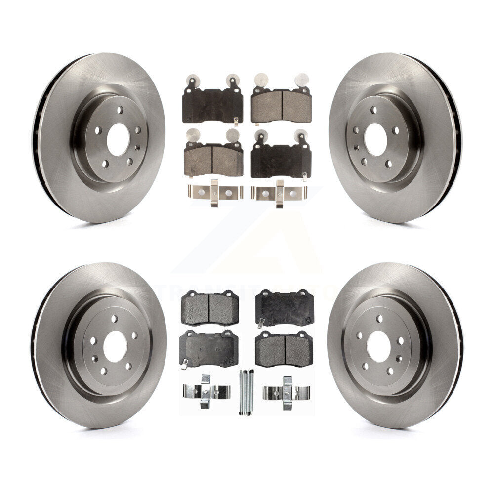 Kit de rotor de frein avant et arrière et plaquettes semi-métalliques pour Chevrolet Camaro S 2010-2015