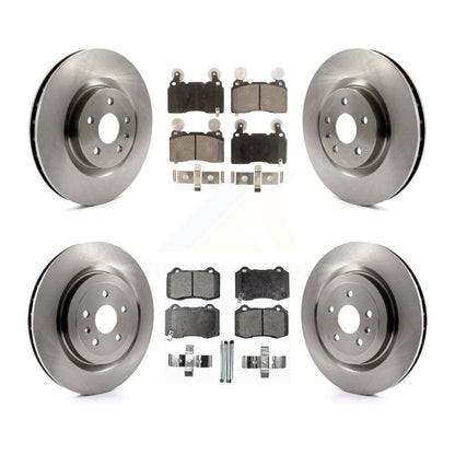 Kit de rotor de frein avant et arrière et plaquettes semi-métalliques pour Chevrolet Camaro S 2010-2015