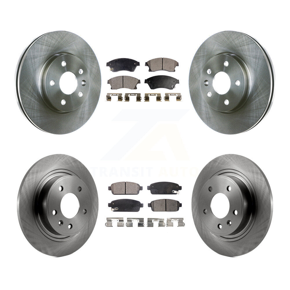 Kit de rotors de frein à disque avant et arrière et plaquettes semi-métalliques pour Chevrolet Cruze