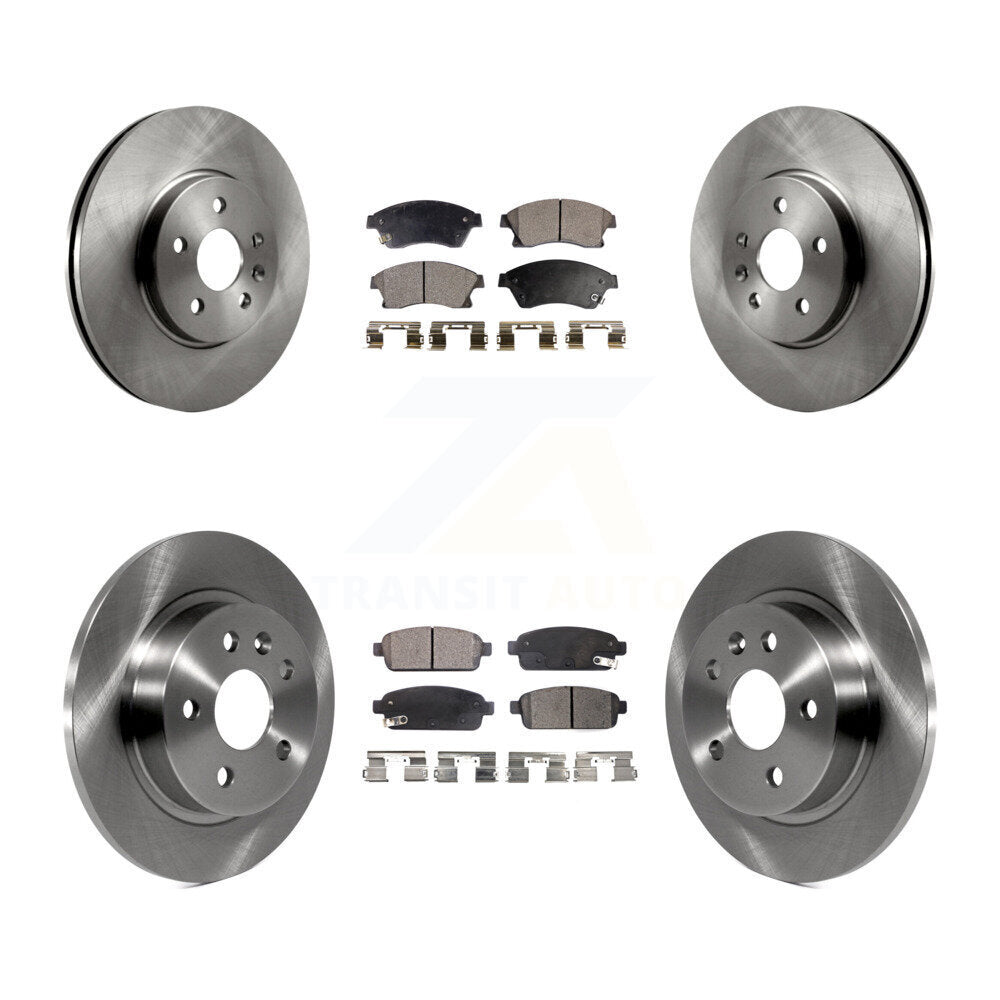 Kit de rotors de frein avant et arrière et plaquettes semi-métalliques pour Chevrolet Sonic R 2013-2014