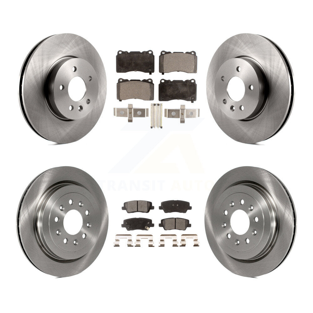 Kit de rotors de frein à disque avant et arrière et plaquettes semi-métalliques pour Cadillac ATS