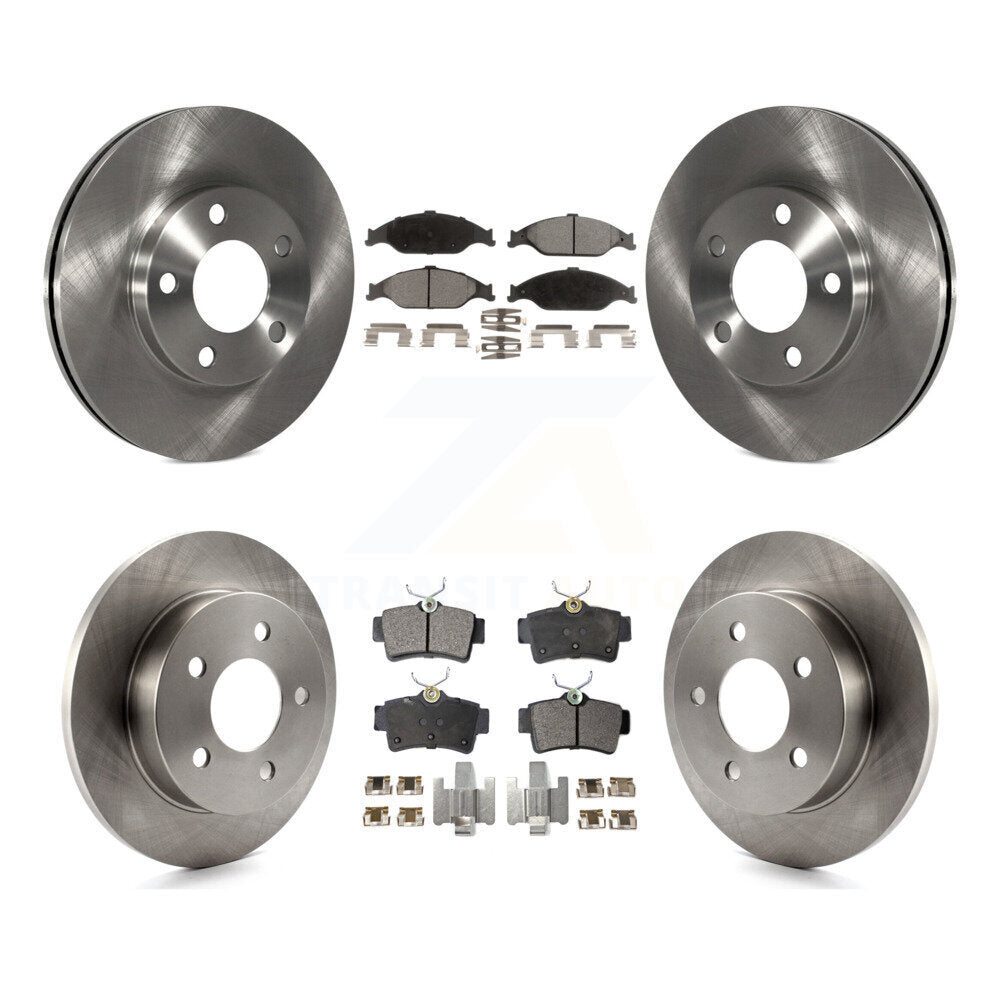 Kit de rotors de frein à disque avant et arrière et plaquettes semi-métalliques pour Ford Mustang