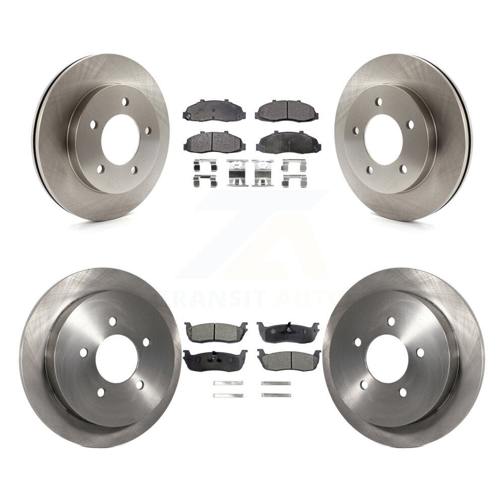 Rotors de frein à disque avant et arrière et Kit de plaquettes semi-métalliques pour Ford F-150 Heritage 4W