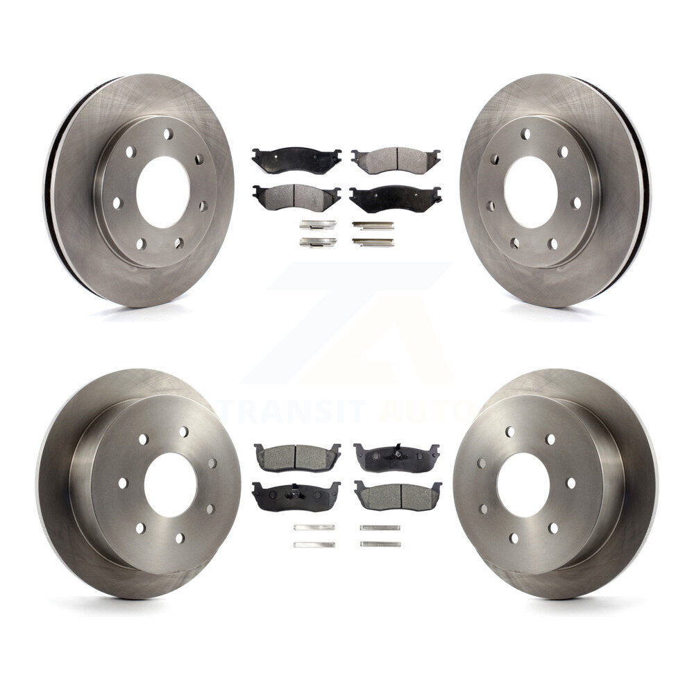Rotors de frein à disque avant et arrière et Kit de plaquettes semi-métalliques pour Ford F-150 F-250 HD 4W