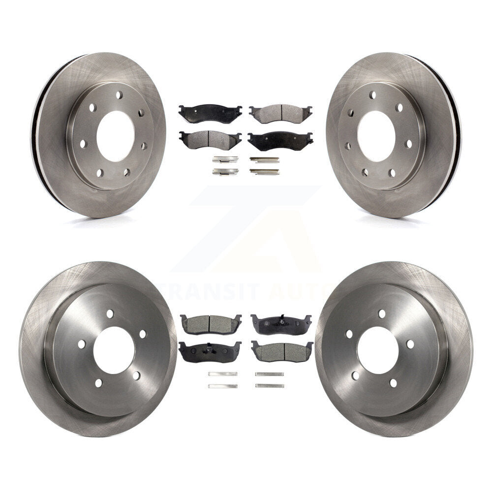 Kit de disques de frein avant et arrière et plaquettes semi-métalliques pour Ford F-150 Heritage 4W 2004